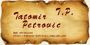 Tatomir Petrović vizit kartica